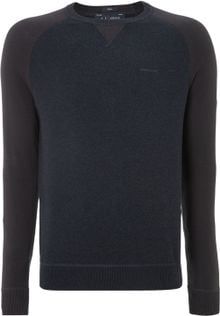 Armani Jeans Colour Block Crew Neck Knitwear - Lyst