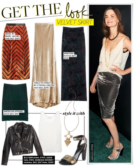 Get the Look - Velvet Skirt