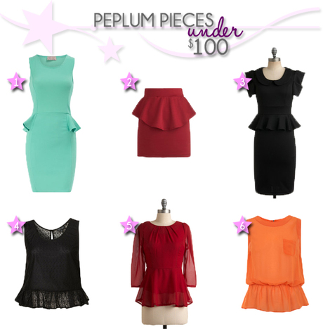 Want to embrace the peplum trend? Here are 6 pieces under $100.