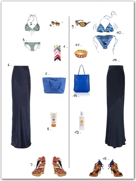 Blu Long Skirt