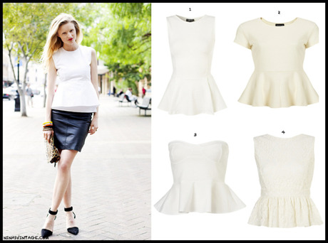 WHITE PEPLUM TOP: LOOK OF THE DAY