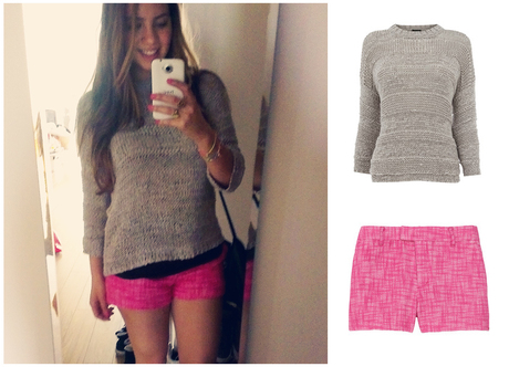 How I Wear: Pink Tweed & Grey Knits