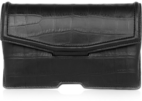 ALEXANDER WANG CrocEffect Leather Clutch