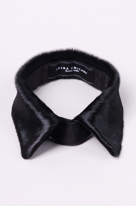 Pop ya collar: Black Pony Hair Collar in Black, ASOS Pointed...