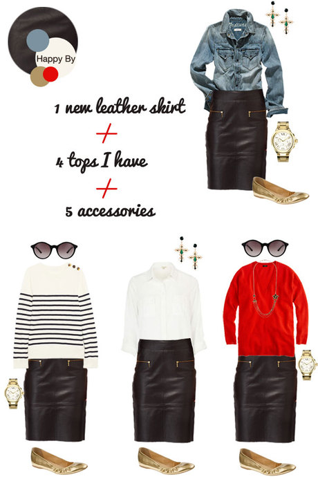 Frozen Fall Outfits || Leather skirt
