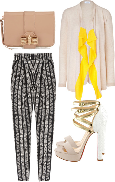 Cozy Cardigan with ethnic pant print