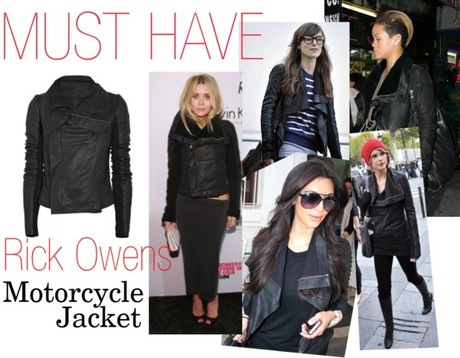 Must Have: RICK OWENS Motorcycle Jacket