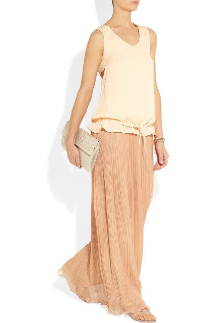 Pleated Maxi Skirt