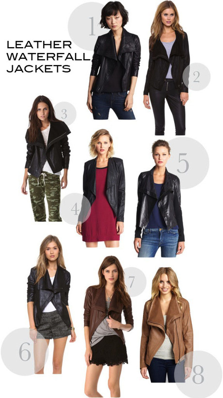 DRAPED WATERFALL LEATHER JACKETS