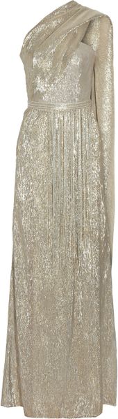 oscar de la renta gold gown