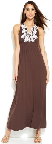 Inc International Concepts Soutacheembellished Sleeveless Maxi Dress ...