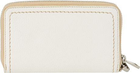 white designer wallet