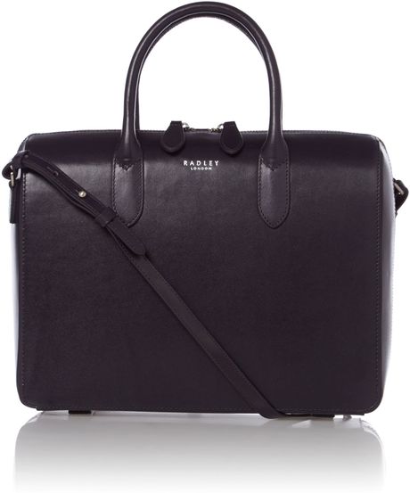 Radley Bloomsbury Medium Navy Round Ew Tote Leather Bag in Blue (Navy) Radley Bloomsbury Medium Navy Round Ew Tote Leather Bag in Blue (Navy)