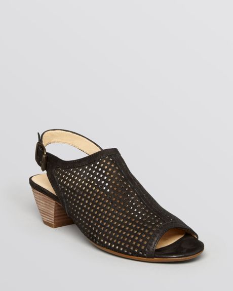 Paul Green Open Toe Sandals - Vickee Perforated in Black | Lyst