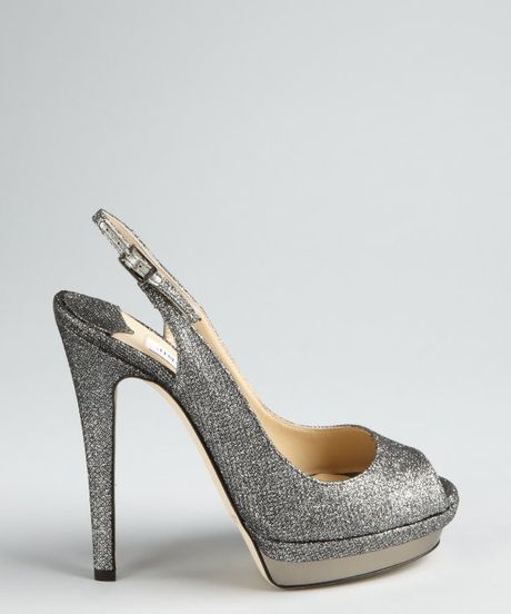 jimmy choo glitter slingback pumps
