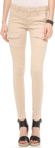 beige skinny jeans