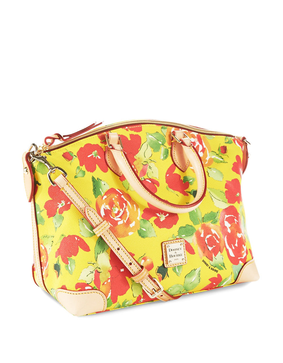 dooney and bourke yellow satchel