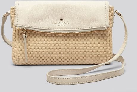 spade cobble straw carson crossbody kate hill mini beige