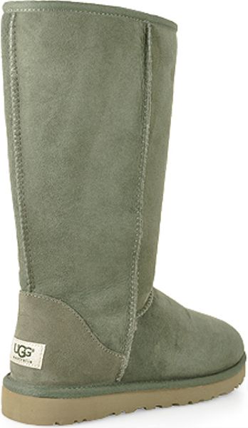 green sheepskin boots