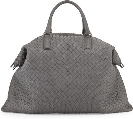 Bottega Veneta Maxi Convertible Woven Tote Bag in Gray | Lyst