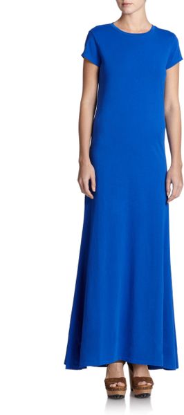 Polo Ralph Lauren Cotton Jersey Maxi Dress in Blue (SAPPHIRE STAR)