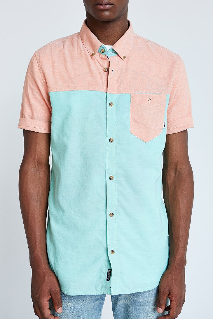 Vans Hayes Button Down Shirt in Green for Men (OLIVE) Lyst