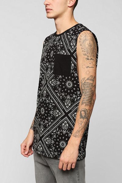 Urban Outfitters Zanerobe Bandana Muscle Tee in White for Men (BLACK ...
