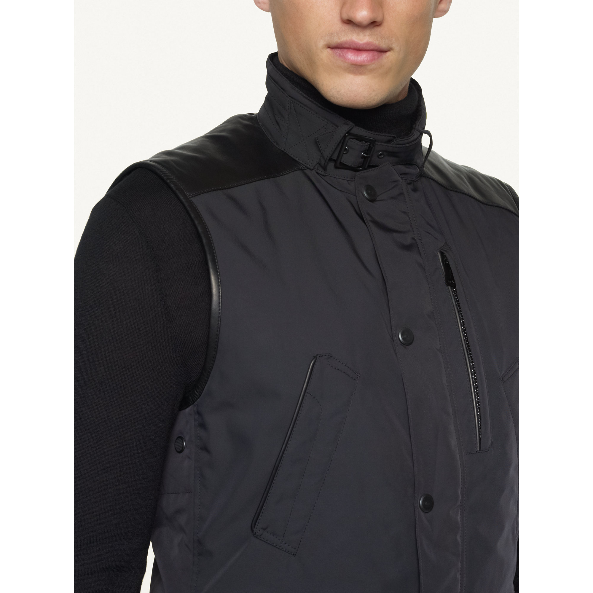 Ralph Lauren Black Label Modern PolyOxford Vest in Black for Men (polo
