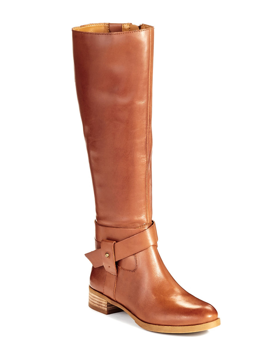 Nine West Vecelia Wide Calf Riding Boots in Brown | Lyst