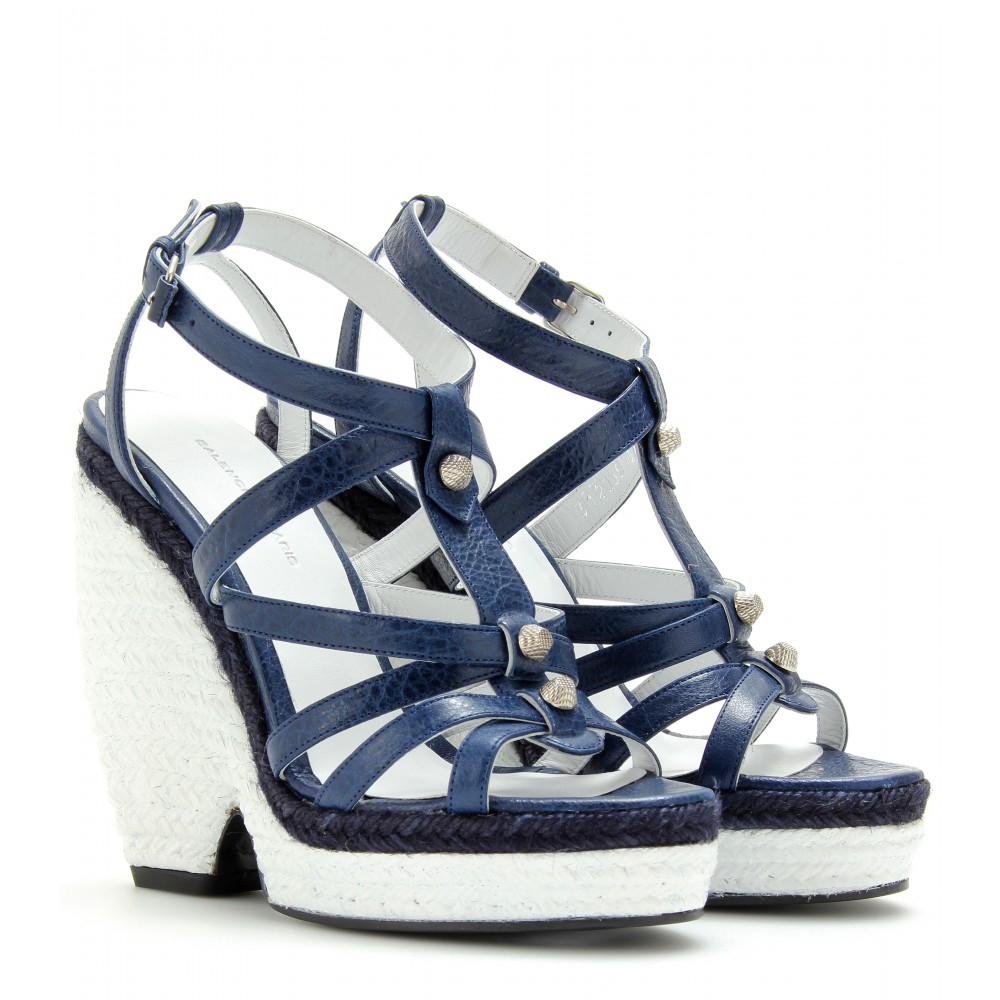 balenciaga sandals navy