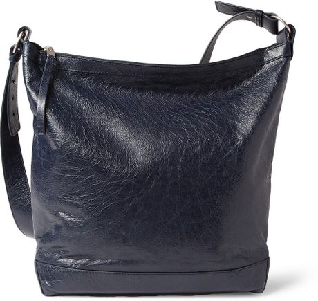 balenciaga leather messenger bag