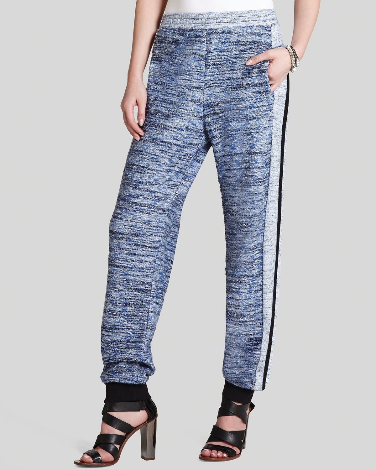 Bcbgmaxazria Bcbg Max Azria Pants Harvie Tweed in Blue (Blue Hazel