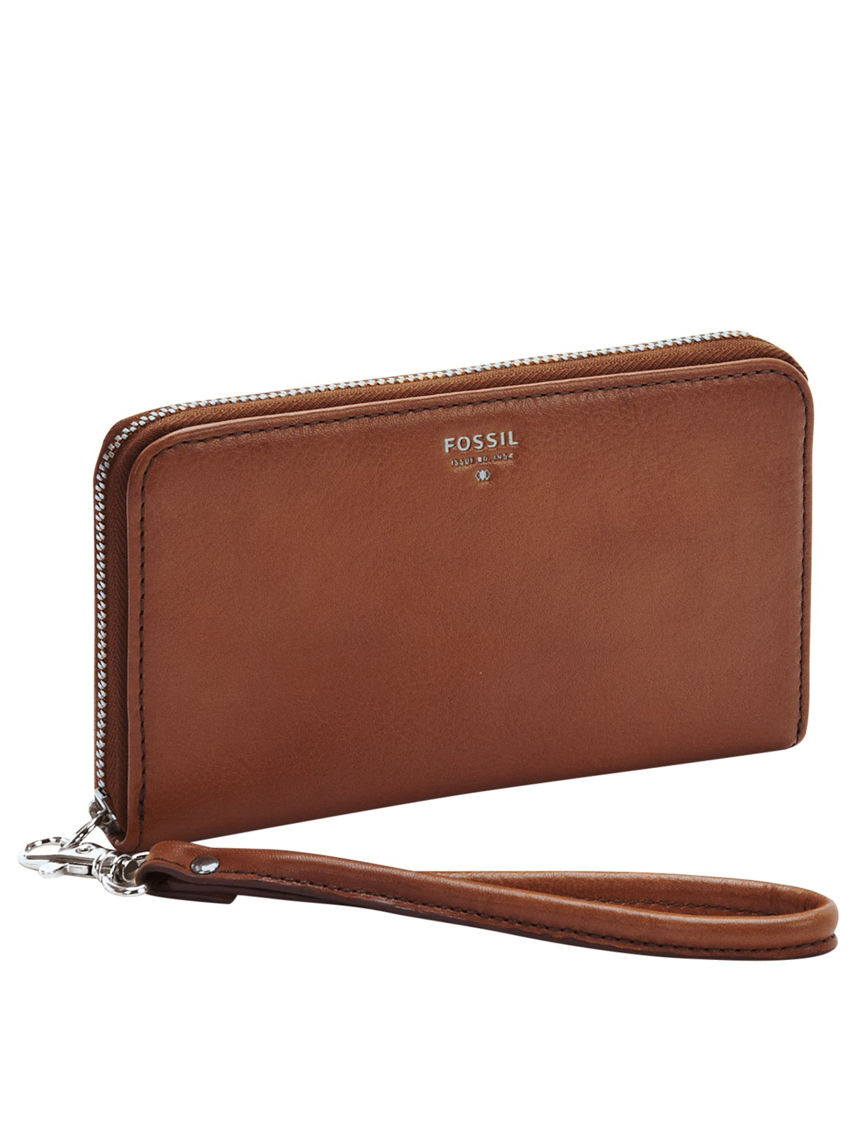 Fossil Fossil Sydney Leather Zip Phone Wallet in Brown for Men | Lyst
