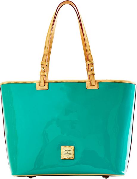 Dooney  Bourke Patent Leather Leisure Tote Bag in Green | Lyst