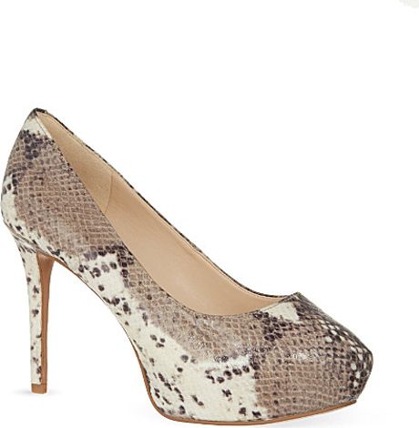 Nine West Juliette 3 Snake Platform Heels - For Women in Beige (Beige ...