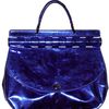 Versace Hinge Flap Satchel in Blue - Lyst