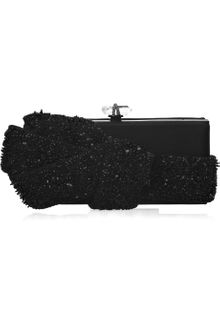 Marchesa Swarovski-embellished Satin Clutch - Lyst
