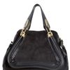 Chloé Small Paraty Waxed Leather Shoulder Bag in Black - Lyst