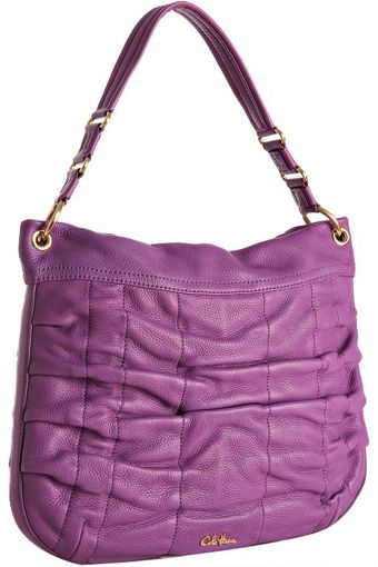 Cole Haan Purple Leather Bailey Pocket Hobo - Lyst