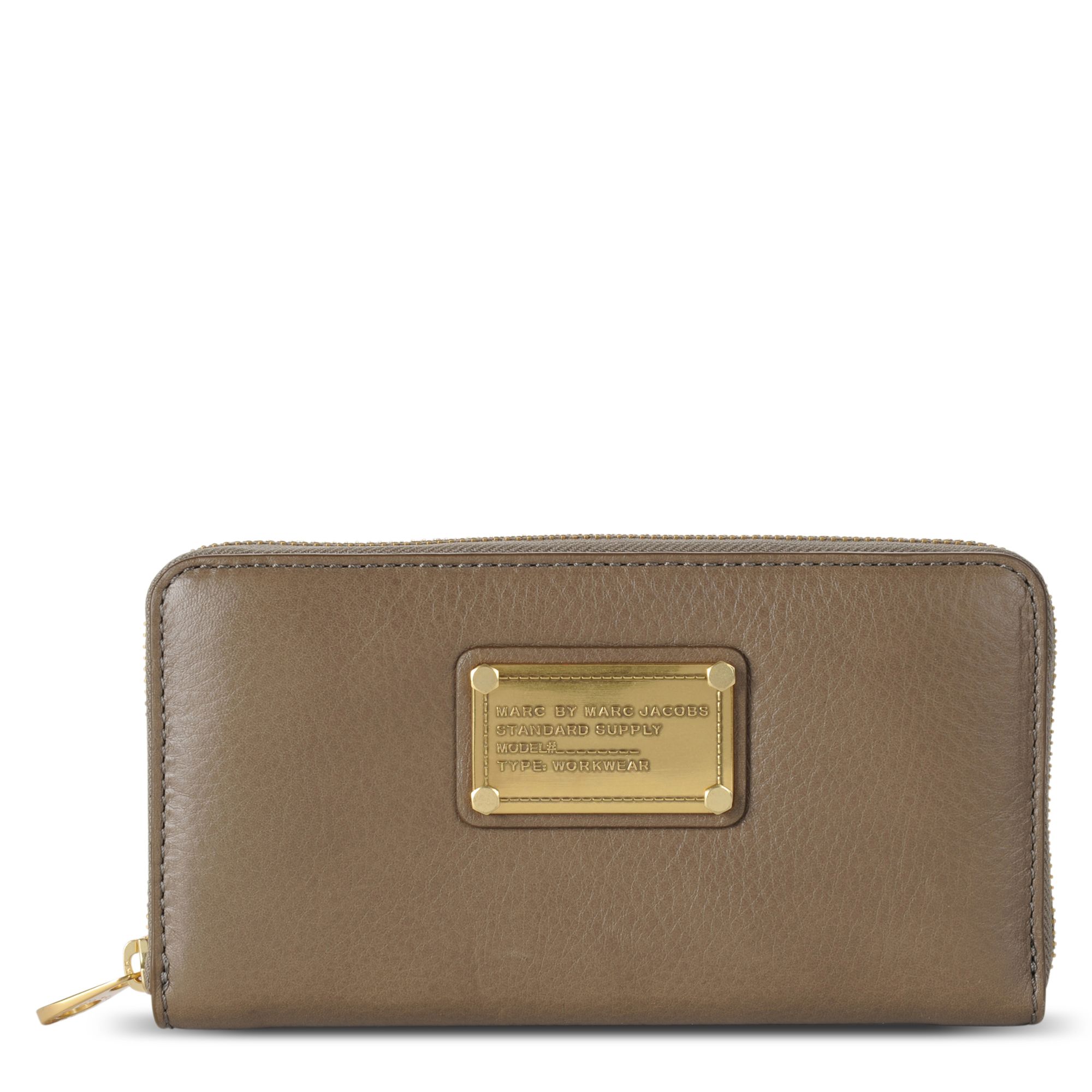 Marc By Marc Jacobs Classic Q Large Zip Around Wallet in Brown (gold