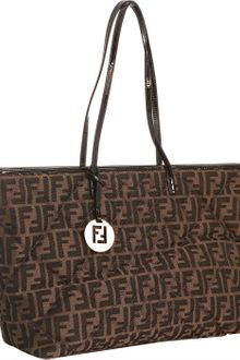 Fendi Tobacco and Violet Quilted Zucca Roll Large Tote - Lyst