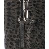 Jimmy Choo Gunmetal Pebbled Leather Nica Chain Link Shoulder Bag in Silver (gunmetal)