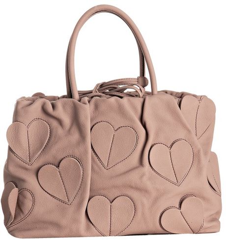 Dolce & Gabbana Blush Leather Heart Detail Handbag in Pink (blush) | Lyst