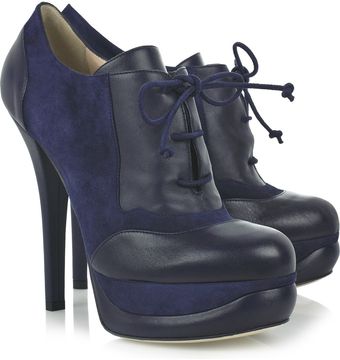 Fendi Gothic Romans Suede Lace-up Boots - Lyst