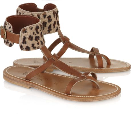 Jacques Caravelle Leopard-print Sandals in Brown (leopard) | Lyst