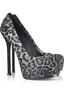 Yves Saint Laurent Tribtoo Printed Calf Hair Pumps - Lyst