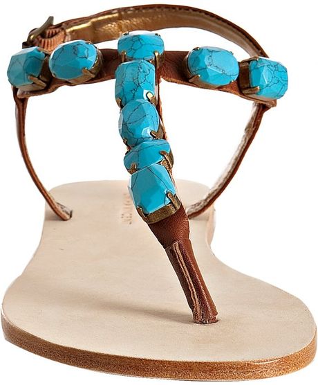 thong sandals with jewels