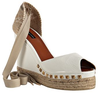 Marc Jacobs White Studded Patent Platform Espadrilles - Lyst