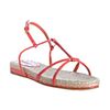 Miu Miu Coral Pink Patent Leather Jute Detail Sandals in Pink (coral) - Lyst