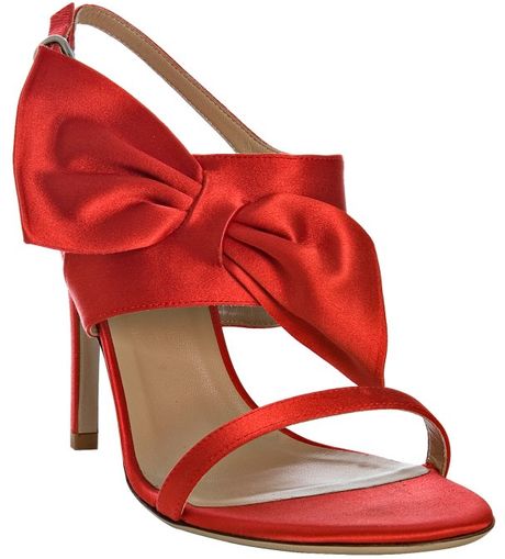 satin bow sandals